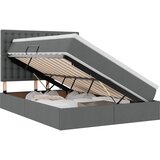  LED krevet za pohranu s madracem Tamnosiva 140 x 190 cm Tkanina | shoptok.hr
