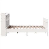 vidaXL Posteljni okvir brez vzmetnice bel 140x200 cm trdna borovina | Shoptok.si