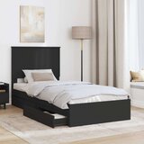  Krevet s od storage Crna 90 x 190 cm Konstruirano drvo | shoptok.hr