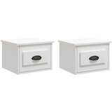  Zidni noćni ormarići 2 kom visoki sjaj bijeli 41,5 x 36 x 28 cm | shoptok.hr