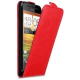 Cadorabo Ohišje, združljivo z HTC ONE SV v čili rdeča - Zaščitni ovitek v obliki flipa iz gladkega umetnega usnja, (20565436) | Shoptok.si