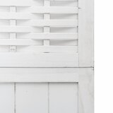 Sobna pregrada s 5 panela bijela od masivnog drva paulovnije | shoptok.hr