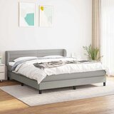  Krevet s oprugama i madracem svjetlosivi 180x200 cm od tkanine Cijene
