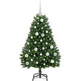 vidaXL Umjetno božićno drvce S LED lampica Zelena 120 cm PVC i metal | shoptok.hr