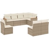  8-dijelni set vrtnih sofa od poliratana s jastucima bež | shoptok.hr