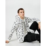 Koton Hooded Sweatshirt Zipper Skull Printed Pocket | shoptok.hr