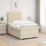  Boxspring krevet s madracem Krem 120 x 200 cm Tkanina - Krem 120 x 200 cm Dizajn linija Cijene
