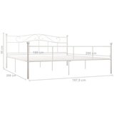  Posteljni okvir bel kovinski 180x200 cm, (20606500) | Shoptok.si