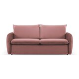 Cosmopolitan Design Rožnata žametna raztegljiva sedežna garnitura 194 cm Vienna – Cene