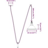 VISILICA podesiva po visini E27 sjajno zelena Ø 22 cm metal | shoptok.hr