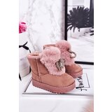 Boto Children's Snow Boots Insulated With Fur Suede Pink Amelia | Shoptok.si