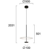  LED luster na sajli ROSS LED/13W/230V crna/bela | Eponuda.com
