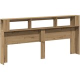  LED uzglavlje boja hrasta artisan 220x18,5x103,5 cm drveni | shoptok.hr