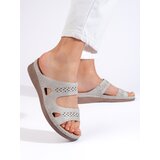 Shelvt Comfortable gray women's flip-flops | shoptok.hr