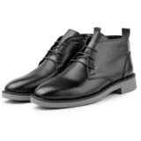 Ducavelli London Genuine Leather Anti-Slip Sole Lace-Up Zipper Chelsea Casual Boots Black. Cene