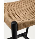 Kave Home Črn/v naravni barvi barski stol iz masivnega hrasta (višina sedeža 70 cm) Analy – | Shoptok.si