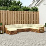 Set vanjskih sofa 8 kom. Prirodna i krem Čvrsto drvo akacije | shoptok.hr