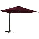 The Living Store Vrtni senčnik z LED lučkami bordo rdeč 300 cm - Previsni Senčnik, (21750528) | Shoptok.si