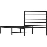 vidaXL Kovinski posteljni okvir z vzglavjem črn 107x203 cm | Shoptok.si