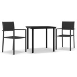  3-dijelni vrtni blagovaonski set crni | shoptok.hr