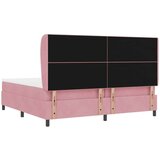 Box Postelja s vzmetnico Roza 200x200 cm Žamet, (22050951) | Shoptok.si