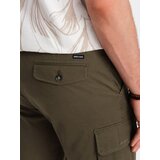 Ombre One-color men's shorts with cargo pockets - dark olive | Eponuda.ba