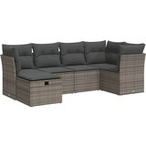 vidaXL Vrtna sedežna garnitura 6-delna z blazinami siv poli ratan, (21783591) | Shoptok.si