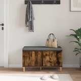  Klupa za hodnik s jastukom Dimljeni Hrast 80 x 38 x 46 cm | shoptok.hr