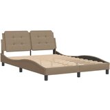 vidaXL Posteljni okvir z vzglavjem kapučino 120x200 cm umetno usnje, (21111353) | Shoptok.si