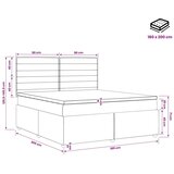  Boxspring krevet s madracem Sivosmeđa 180 x 200 cm Tkanina - Sivosmeđa 180 x 200 cm Dizajn linija | shoptok.hr