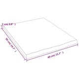  Polica svjetlosmeđa 40 x 50 x 2 cm od obrađene hrastovine | shoptok.hr