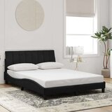  Okvir kreveta s LED svjetlima crni 140 x 190 cm baršunasti | shoptok.hr