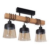 Brilagi Plafonski luster WOOD GLASS 3xE27/60W/230V borovina/crna/zadimljeno-braon | Eponuda.com
