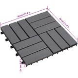  Pločice za decking 20 pcs Siva 30 x 30 cm Acacijsko drvo | Eponuda.ba