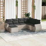  7-dijelni set vrtnih sofa svjetlosivi od poliratana | shoptok.hr