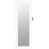  Zidni ormarić za nakit s ogledalom bijeli 30 x 8,5 x 90 cm | shoptok.hr