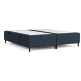 Maison de Rêve Tamno plavi tapecirani bračni krevet s prostorom za odlaganje 180x200 cm Tate – Cijene