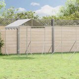  kavez za pse s krovom srebrni 10x8x2,5m pocinčani čelik | shoptok.hr