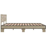  Okvir za krevet boja hrasta 150x200cm konstruirano drvo i metal | shoptok.hr