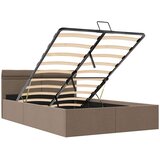  Hidraulični okvir za krevet LED od tkanine smeđesivi 100x200 cm | shoptok.hr