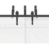 Pribor za klizna vrata 427 cm čelični crni | shoptok.hr