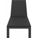  Ležaljka na suncu Crna 206 x 62,5 x 74 cm poliratan | shoptok.hr