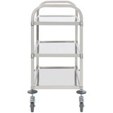vidaXL Kuhinjska kolica s 3 razine od nehrđajućeg čelika 96,5x55x90 cm | shoptok.hr