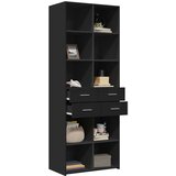 vidaXL Visoka omara črna 70x42,5x185 cm inženirski les | Shoptok.si