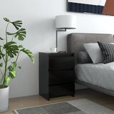 The Living Store Nočna omarica črna 40x35x62,5 cm konstruiran les - Nočna Omarica, (21434887) | Shoptok.si