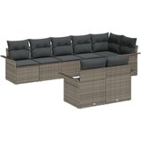  Set od 8 komada za vrtni kauč s jastučićima siva poli ratan | shoptok.hr
