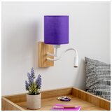  Brilagi - LED zidna lampa NUBILA WOOD 1xE27/25W/230V + LED/3W hrast/ljubičasta | Eponuda.com