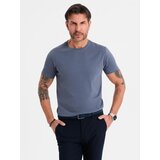 Ombre BASIC men's classic cotton T-shirt - blue denim | Shoptok.si