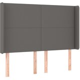 Maison Chic Vzglavna omarica - Nočna omarica - Posteljna omarica z ušesi sivo 147x16x118/128 cm umetno usnje, (21708459) Cene