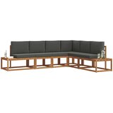  Set vanjskih sofa s jastukom 6 Komad Prirodna i antracit | shoptok.hr